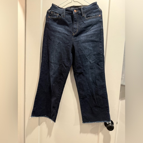 Judy Blue Wide‎ Leg Crop Jeans- JB82517DK Size 5/27 - Picture 2 of 7